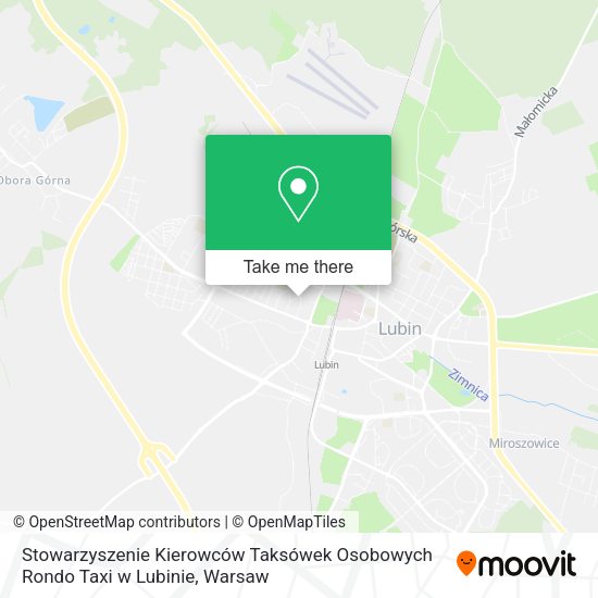 Stowarzyszenie Kierowców Taksówek Osobowych Rondo Taxi w Lubinie map