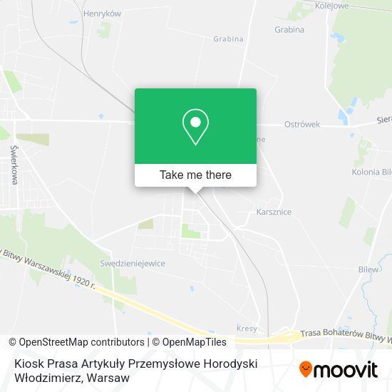 Kiosk Prasa Artykuły Przemysłowe Horodyski Włodzimierz map