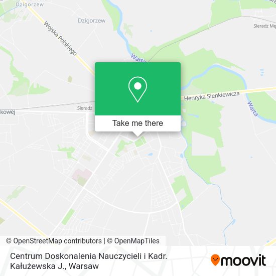 Centrum Doskonalenia Nauczycieli i Kadr. Kałużewska J. map