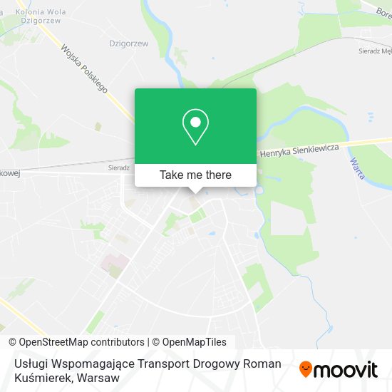 Usługi Wspomagające Transport Drogowy Roman Kuśmierek map