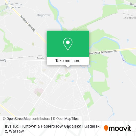 Irys s.c. Hurtownia Papierosów Gągalska i Gągalski z map