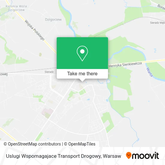 Карта Uslugi Wspomagajace Transport Drogowy