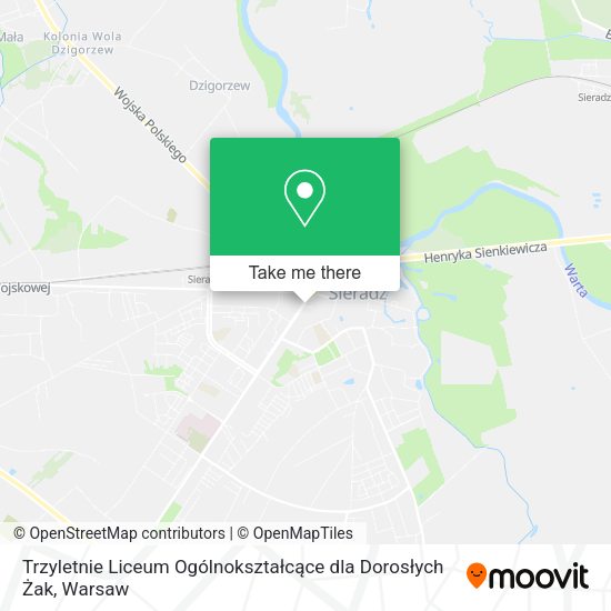 Trzyletnie Liceum Ogólnokształcące dla Dorosłych Żak map