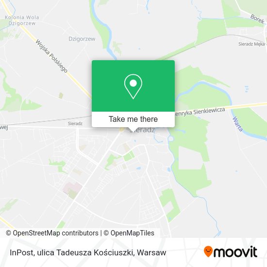 InPost, ulica Tadeusza Kościuszki map