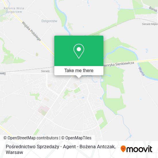 Pośrednictwo Sprzedaży - Agent - Bożena Antczak map