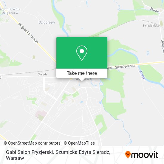 Gabi Salon Fryzjerski. Szumicka Edyta Sieradz map