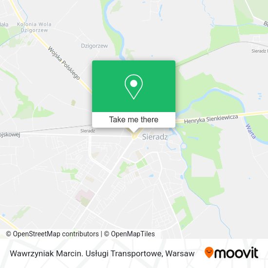 Wawrzyniak Marcin. Usługi Transportowe map