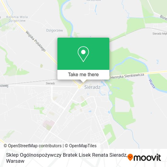 Sklep Ogólnospożywczy Bratek Lisek Renata Sieradz map