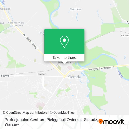 Profesjonalne Centrum Pielęgnacji Zwierząt- Sieradz map