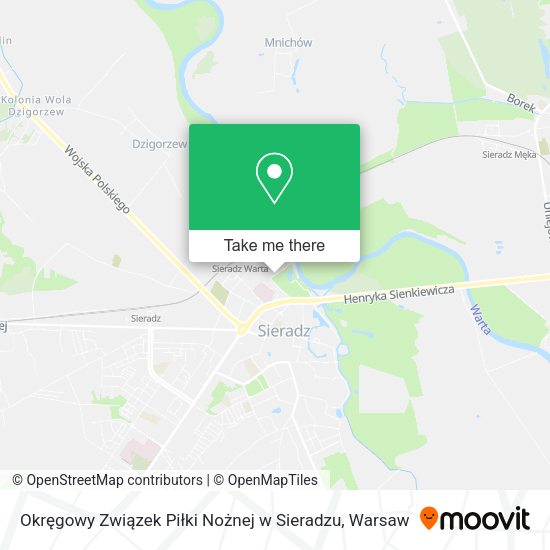 Okręgowy Związek Piłki Nożnej w Sieradzu map