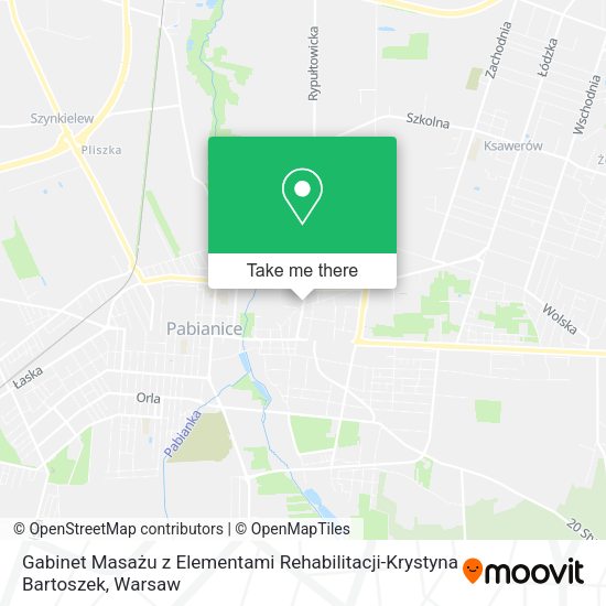 Gabinet Masażu z Elementami Rehabilitacji-Krystyna Bartoszek map