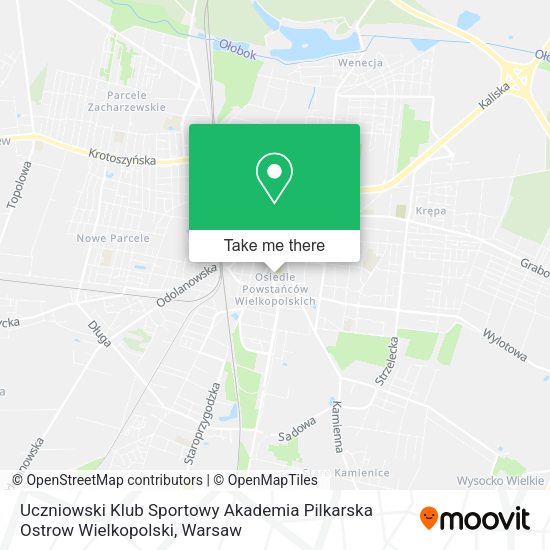 Uczniowski Klub Sportowy Akademia Pilkarska Ostrow Wielkopolski map