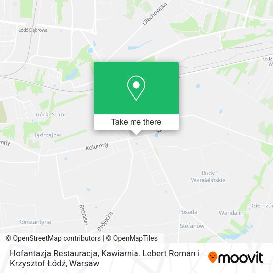 Hofantazja Restauracja, Kawiarnia. Lebert Roman i Krzysztof Łódź map