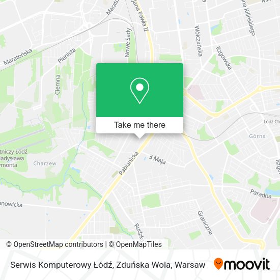 Serwis Komputerowy Łódź, Zduńska Wola map