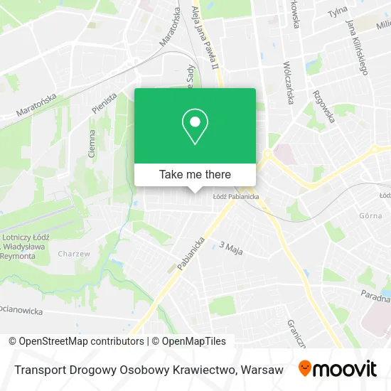 Карта Transport Drogowy Osobowy Krawiectwo