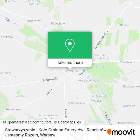 Stowarzyszenie - Koło Gminne Emerytów i Rencistów Jesteśmy Razem map