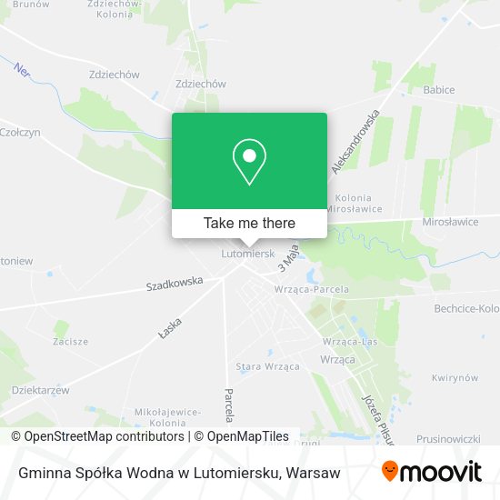 Gminna Spółka Wodna w Lutomiersku map