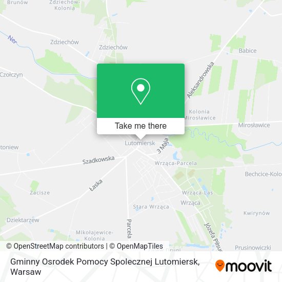 Gminny Osrodek Pomocy Spolecznej Lutomiersk map