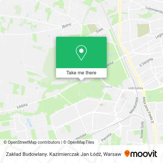 Карта Zakład Budowlany. Kazimierczak Jan Łódź