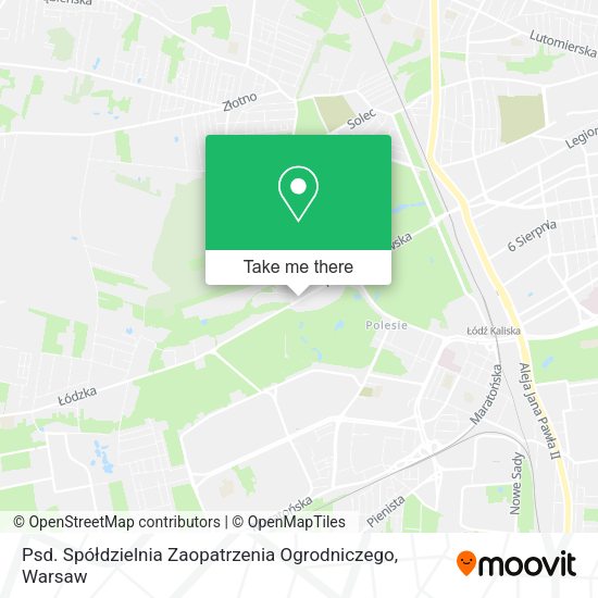 Psd. Spółdzielnia Zaopatrzenia Ogrodniczego map