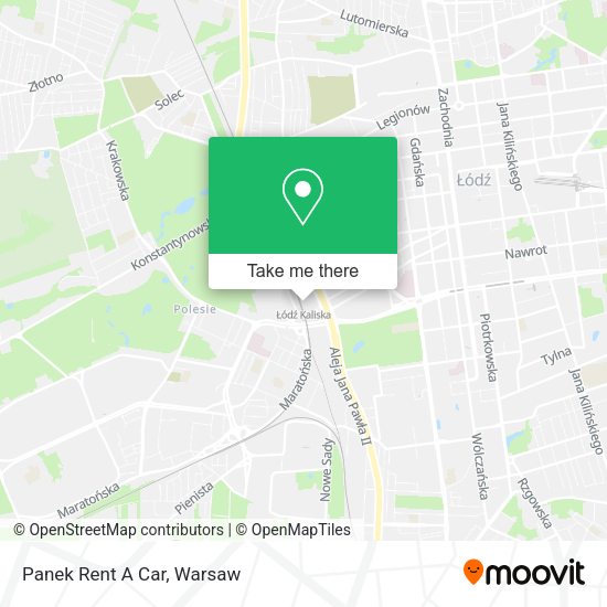 Panek Rent A Car map