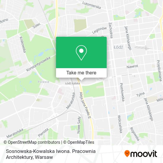 Sosnowska-Kowalska Iwona. Pracownia Architektury map