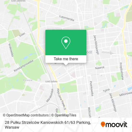 Карта 28 Pułku Strzelców Kaniowskich 61 / 63 Parking