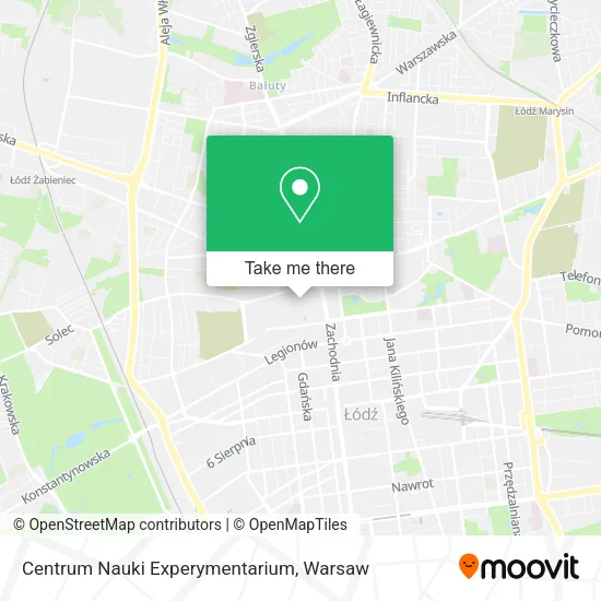 Карта Centrum Nauki Experymentarium