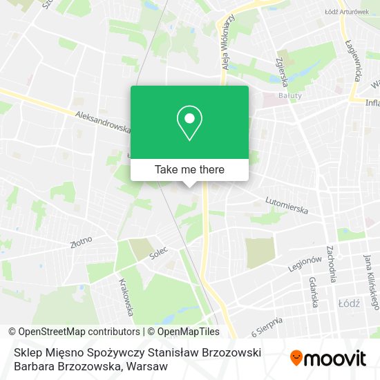 Sklep Mięsno Spożywczy Stanisław Brzozowski Barbara Brzozowska map