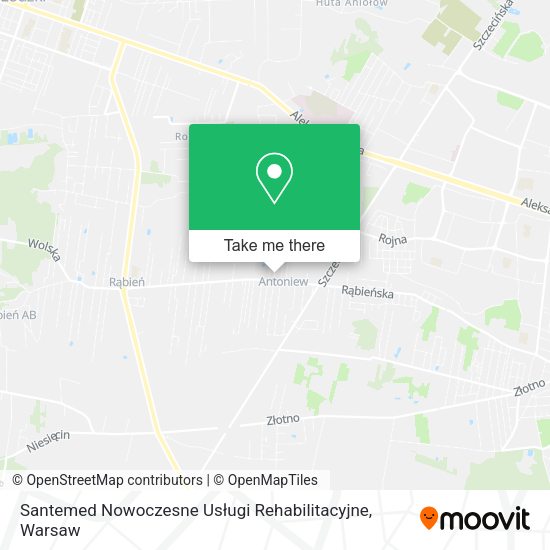 Santemed Nowoczesne Usługi Rehabilitacyjne map