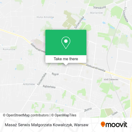 Masaż Serwis Małgorzata Kowalczyk map