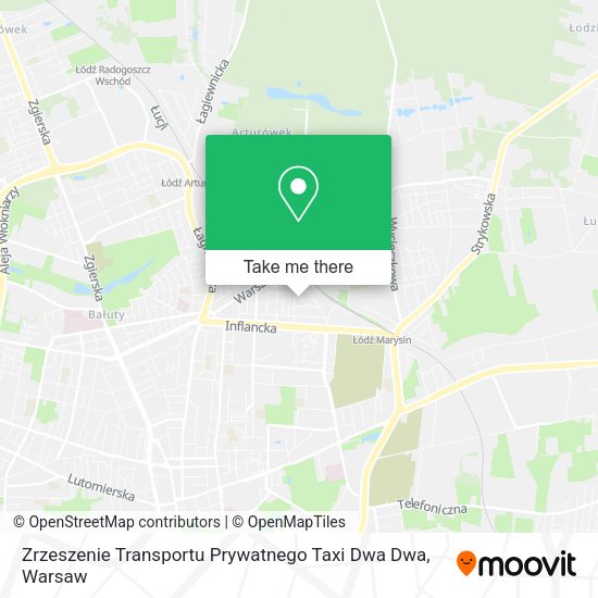 Карта Zrzeszenie Transportu Prywatnego Taxi Dwa Dwa