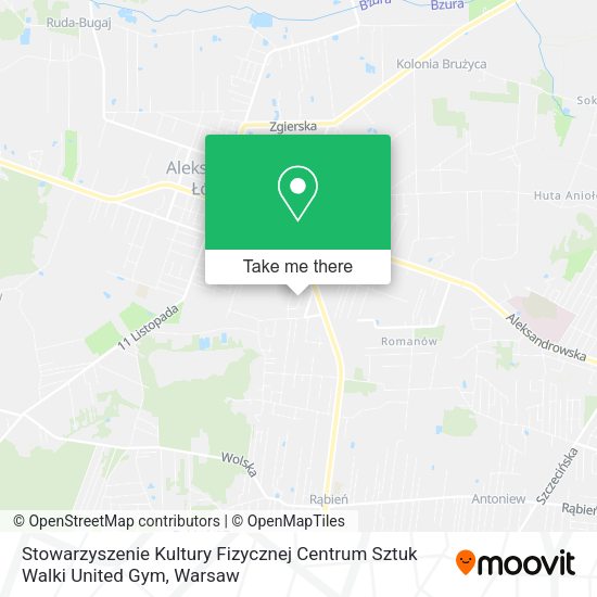 Stowarzyszenie Kultury Fizycznej Centrum Sztuk Walki United Gym map