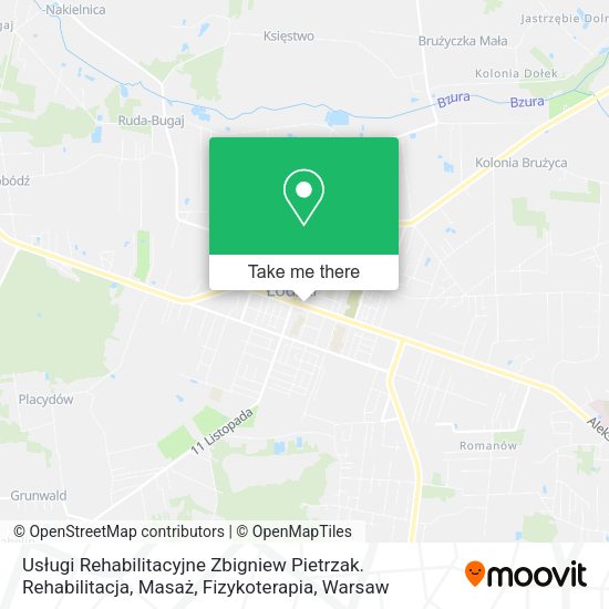 Usługi Rehabilitacyjne Zbigniew Pietrzak. Rehabilitacja, Masaż, Fizykoterapia map