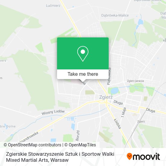 Карта Zgierskie Stowarzyszenie Sztuk i Sportow Walki Mixed Martial Arts