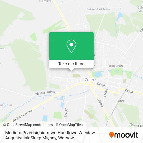 Карта Medium Przedsiębiorstwo Handlowe Wiesław Augustyniak Sklep Mięsny