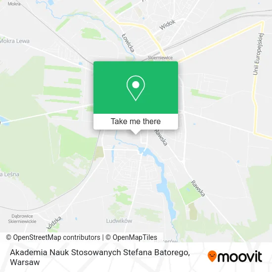 Карта Akademia Nauk Stosowanych Stefana Batorego