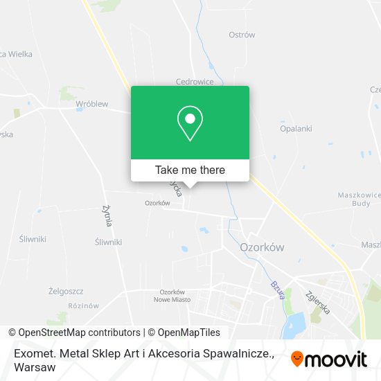 Карта Exomet. Metal Sklep Art i Akcesoria Spawalnicze.