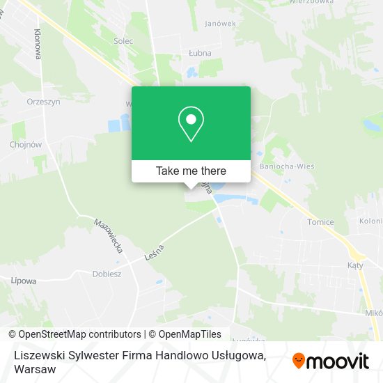 Liszewski Sylwester Firma Handlowo Usługowa map