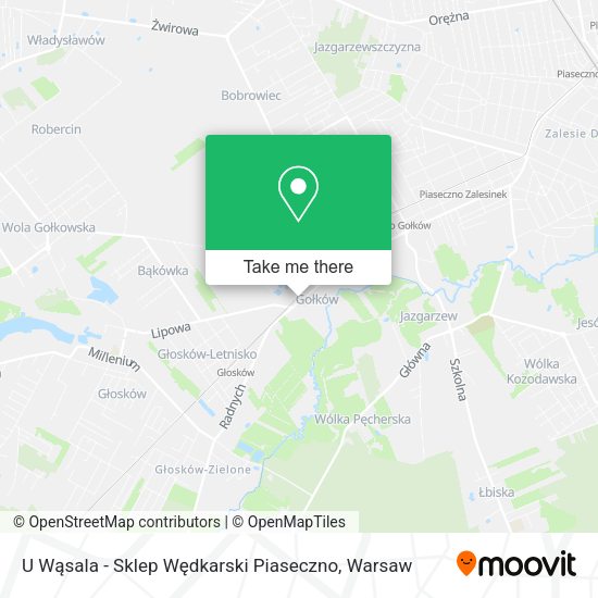 U Wąsala - Sklep Wędkarski Piaseczno map