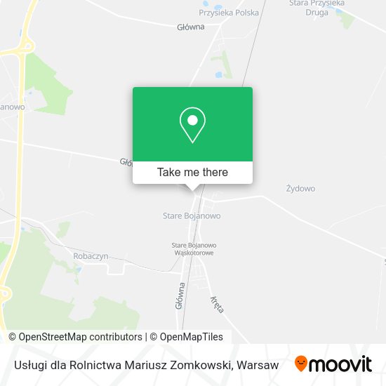 Usługi dla Rolnictwa Mariusz Zomkowski map