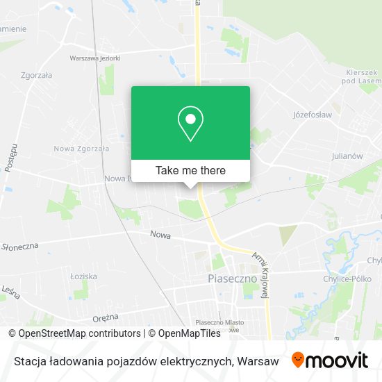 Stacja ładowania pojazdów elektrycznych map