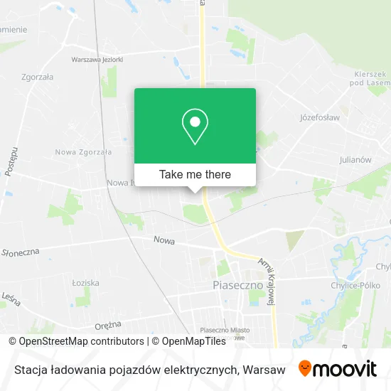 Stacja ładowania pojazdów elektrycznych map