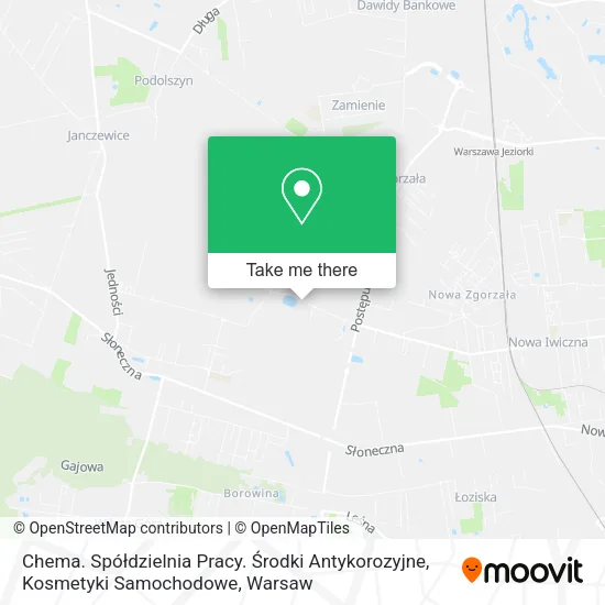 Chema. Spółdzielnia Pracy. Środki Antykorozyjne, Kosmetyki Samochodowe map
