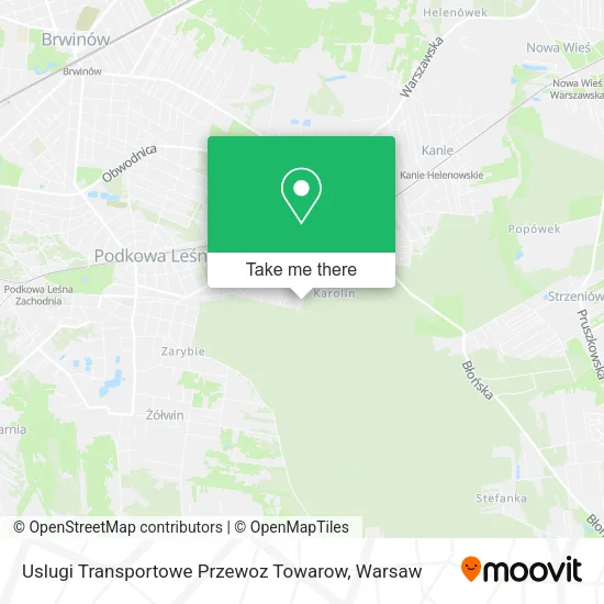 Uslugi Transportowe Przewoz Towarow map