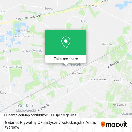 Gabinet Prywatny Okulistyczny Kołodziejska Anna map