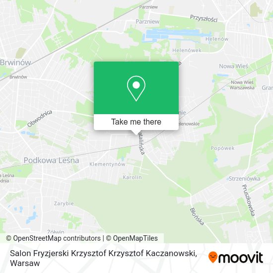 Карта Salon Fryzjerski Krzysztof Krzysztof Kaczanowski