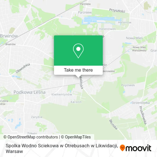 Spolka Wodno Sciekowa w Otrebusach w Likwidacji map
