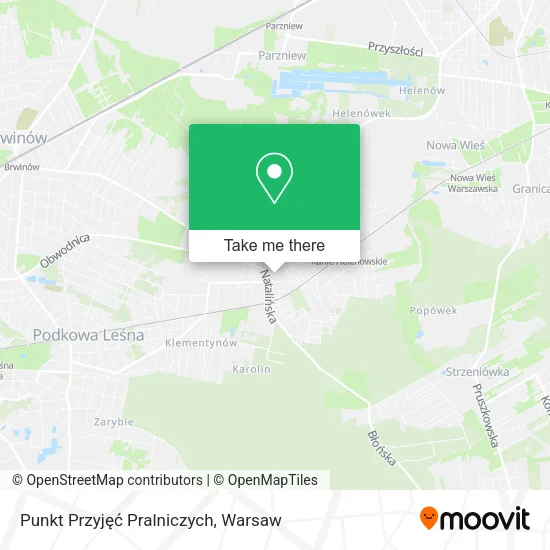Punkt Przyjęć Pralniczych map