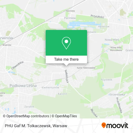 Карта PHU Gaf M. Tolkaczewsk